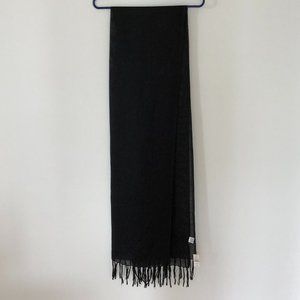 Talbots Linen & Rayon Blend Scarf – Color: Black – NWT!